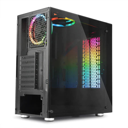 Redragon GC608 Steel Jaw Pro Gaming PC Tempered Glass Front Side, 2 x RGB Fan, Micro ATX Desktop Chassis Redragon GC608 Steel Jaw Pro Gaming PC Tempered Glass Front Side, 2 x RGB Fan, Micro ATX Desktop Chassis